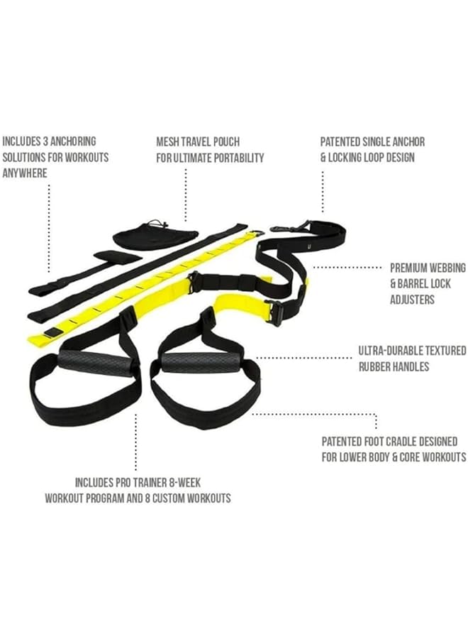 Arabest Suspension Trainer All In One Home Suspension Training Kit Powerlifting Strength Workout Straps Full Body Complete Core Exercise Home Gym System For The Seasoned Gym Enthusiast - Image 2