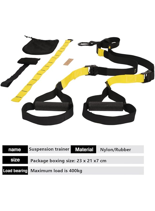 Arabest Suspension Trainer All In One Home Suspension Training Kit Powerlifting Strength Workout Straps Full Body Complete Core Exercise Home Gym System For The Seasoned Gym Enthusiast - Image 4