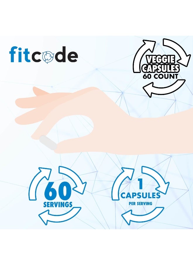 fitcode fitcode, DIM200, Diindolylmethane (DIM), 200 mg, 60 Veggie Capsules  - Image 4