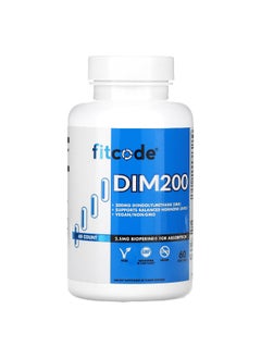 fitcode fitcode, DIM200, Diindolylmethane (DIM), 200 mg, 60 Veggie Capsules  - Image 1