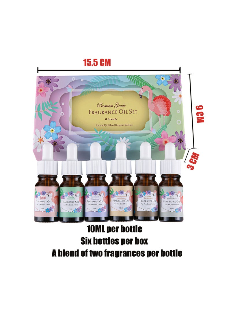 6 قطع/مجموعة، زيت عطري 10 مل لمرطب الهواء، موزع نكهات عطرية، زيوت نباتية طبيعية، عطور نباتية تستخدم لتجديد الهواء أو تخفيف التوتر، مزيج من الروائح - Image 4
