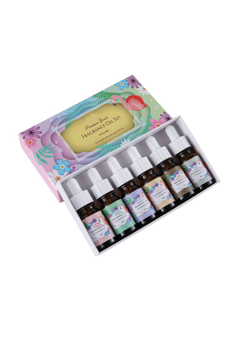 6 قطع/مجموعة، زيت عطري 10 مل لمرطب الهواء، موزع نكهات عطرية، زيوت نباتية طبيعية، عطور نباتية تستخدم لتجديد الهواء أو تخفيف التوتر، مزيج من الروائح - Image 5