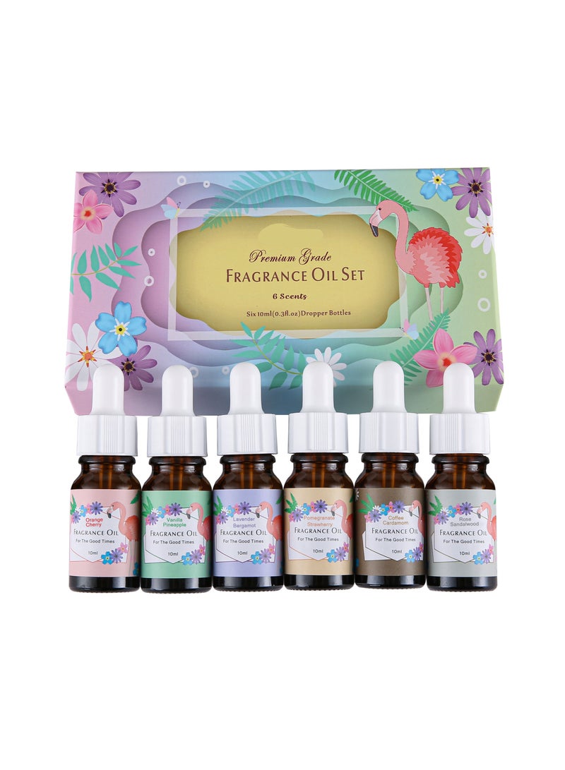 6 قطع/مجموعة، زيت عطري 10 مل لمرطب الهواء، موزع نكهات عطرية، زيوت نباتية طبيعية، عطور نباتية تستخدم لتجديد الهواء أو تخفيف التوتر، مزيج من الروائح - Image 1