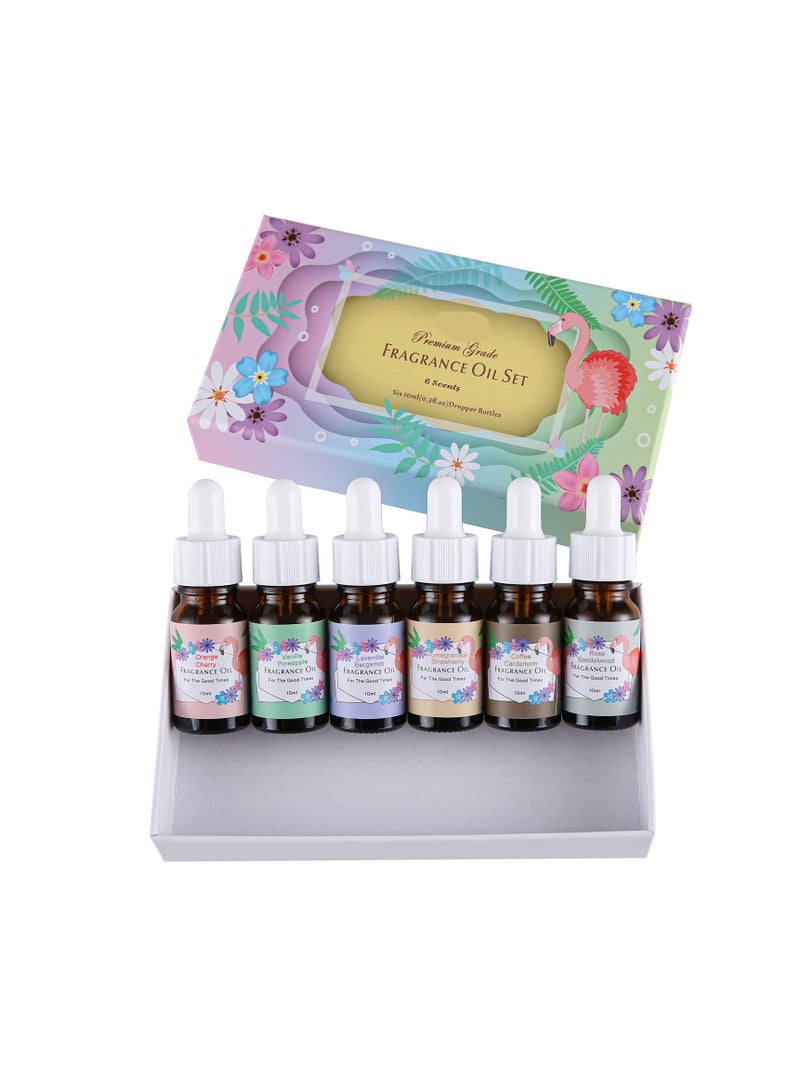 6 قطع/مجموعة، زيت عطري 10 مل لمرطب الهواء، موزع نكهات عطرية، زيوت نباتية طبيعية، عطور نباتية تستخدم لتجديد الهواء أو تخفيف التوتر، مزيج من الروائح - Image 3