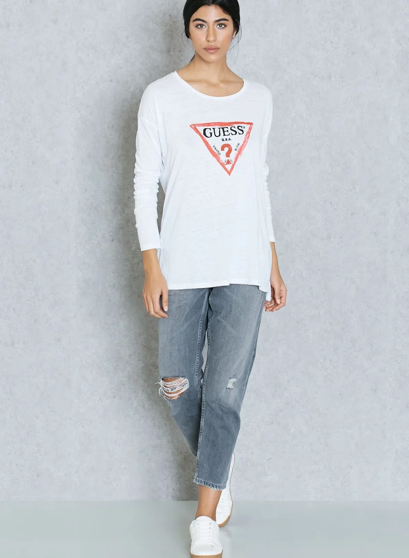 GUESS Iconic Triangle Logo T-Shirt