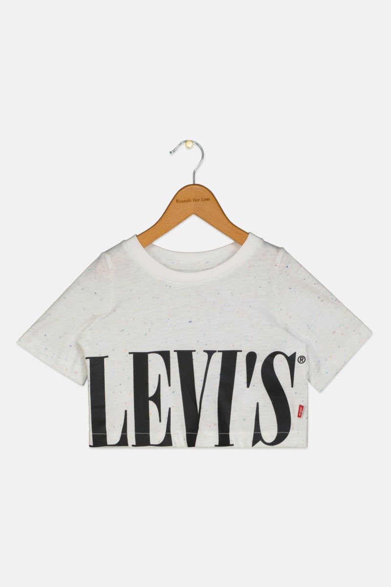 Levi's Toddlers Girl Crew Neck Graphic Print Top, Multicolor - Image 2