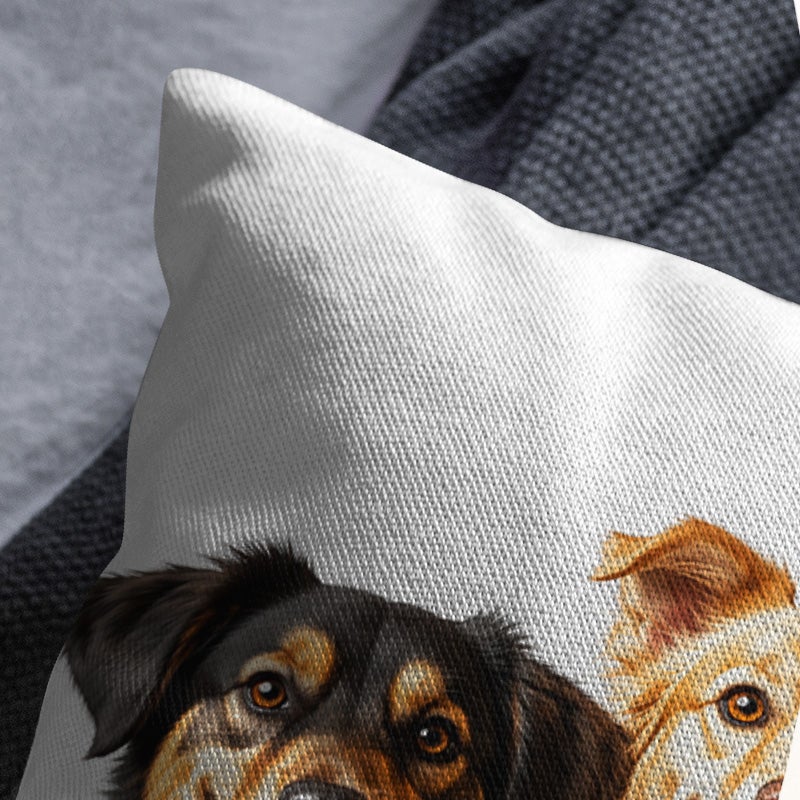Cute 3 Dogs Print Throw Pillow Cover Soft Decorative Cushion Cover for Sofa Bed Living Room Home Decor - Image 3
