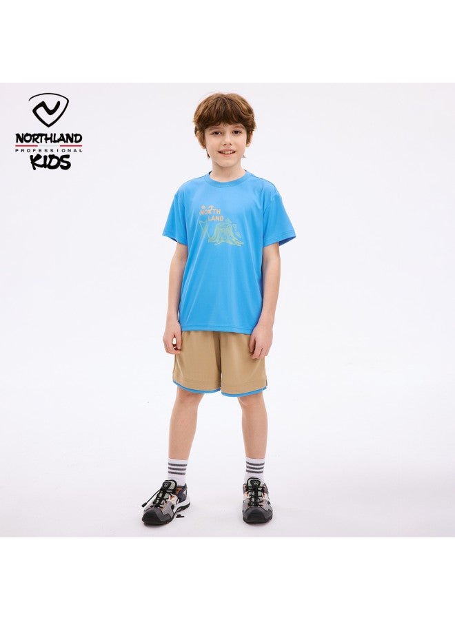 NorthLand Kids' Summer Moisture-wicking Quick-dry Sport Set - Boys' Stylish Breathable Soft Short-sleeve & Shorts 2-piece Outfit - Image 2