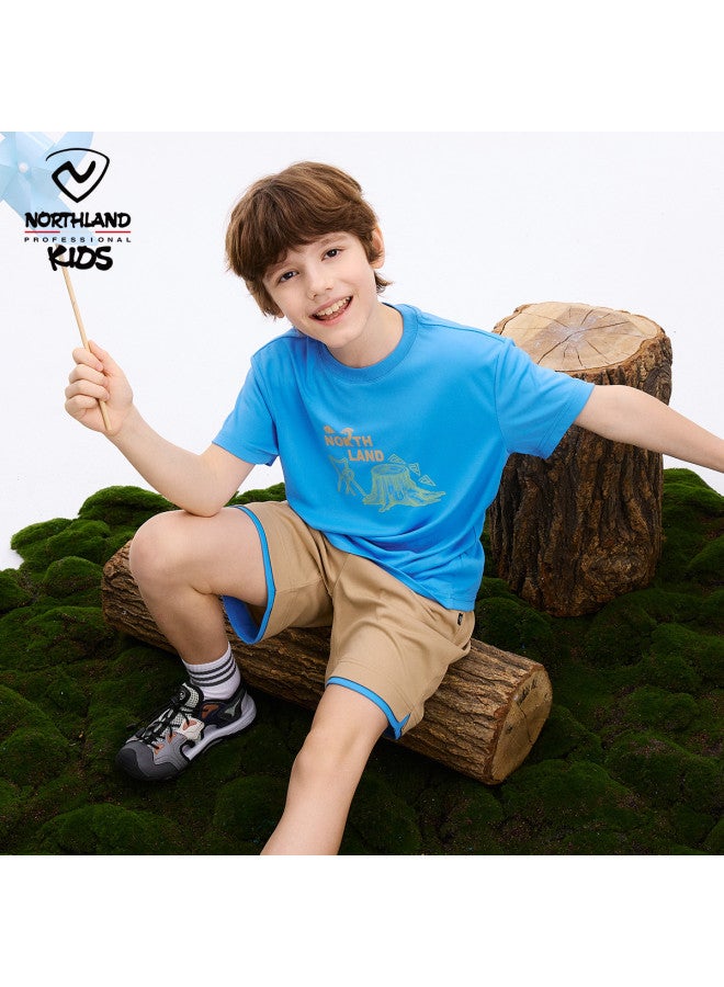 NorthLand Kids' Summer Moisture-wicking Quick-dry Sport Set - Boys' Stylish Breathable Soft Short-sleeve & Shorts 2-piece Outfit - Image 4