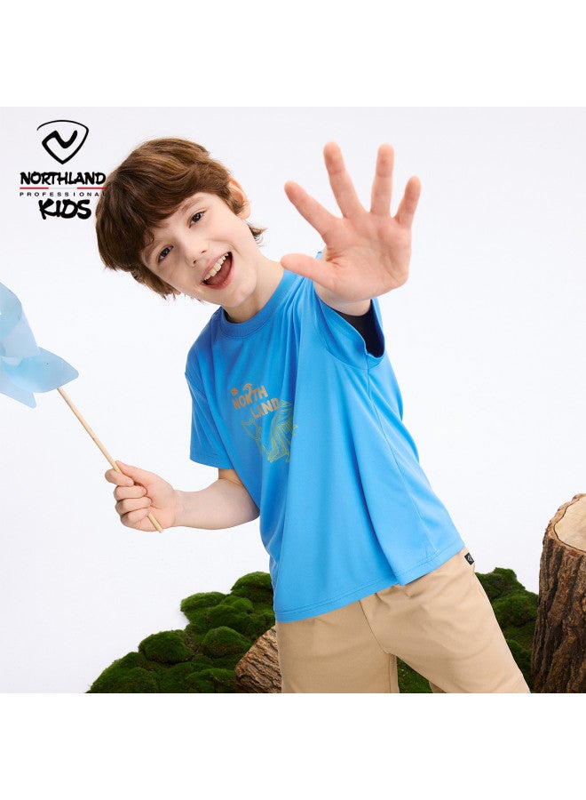 NorthLand Kids' Summer Moisture-wicking Quick-dry Sport Set - Boys' Stylish Breathable Soft Short-sleeve & Shorts 2-piece Outfit - Image 3