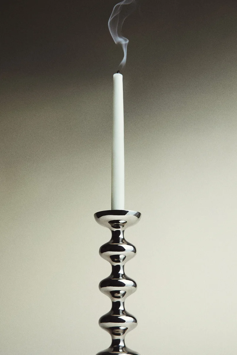 H&M Tall metal candle holder