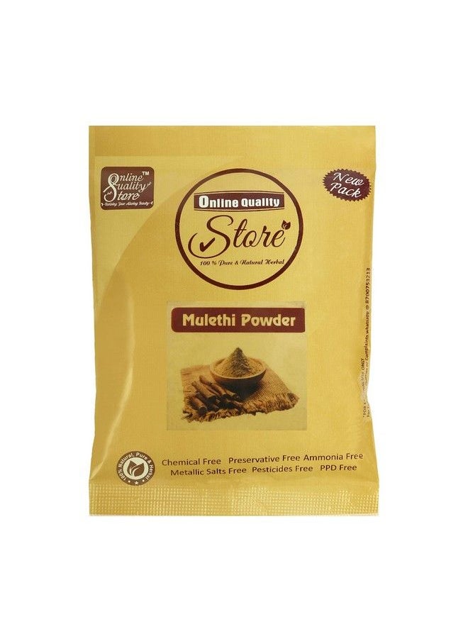 Online Quality Store Organic Mulethi Powder (Yashtimadhu Root Powder) Liquorice Powder For Body Skin And Hair ; Skin Whitening(50G Pack Of 1)  - Image 1