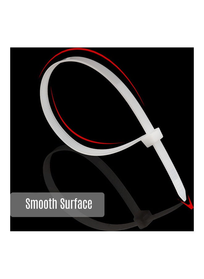 إسكدنيا مجموعة أربطة كابلات ذاتية القفل من النايلون من 100 قطعة أبيض - Image 1