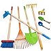POMIKU Toddler Gardening Tools Kids Rake and Shovel Set for Digging Dirt Children Broom for Outdoor Yard Garden Camping Montessori Toys for Ages 3 4 5 6 7 8 Years Old 8PCS - Image 3