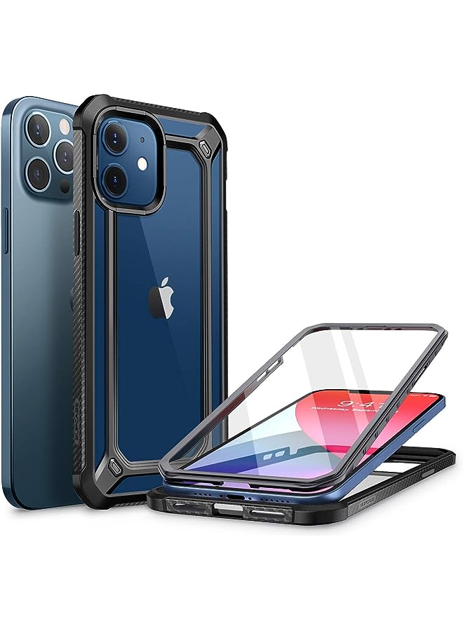 SupCase Unicorn Beetle EXO Pro Series Case for iPhone 12 / iPhone 12 Pro (2020 Release) 6.1 Inch, with Built-in Screen Protector Premium Hybrid Protective Clear Bumper Case (Black) - Image 1