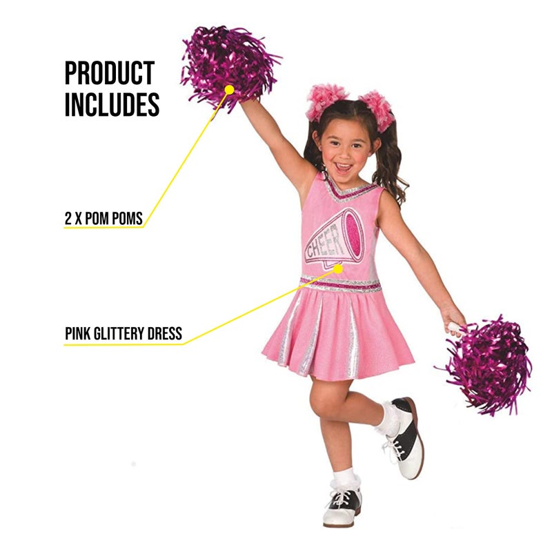 Morph Cheerleader Costume For Girls, Kids Cheerleader Outfit, Halloween Cheerleader Dress, Cheerleading Uniform, Small - Image 2