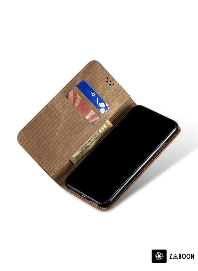 Zaboon Protective Case For Xiaomi 12X Denim Texture Casual Style Leather - Image 5