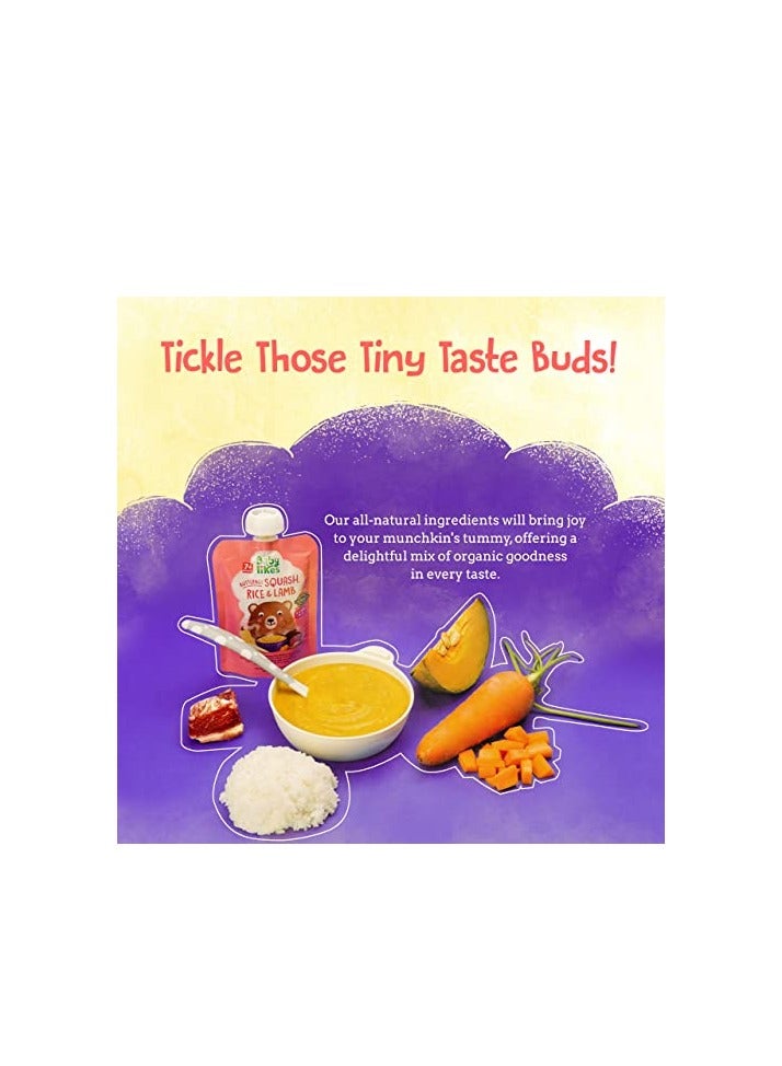 Babylikes - Halal Baby Puree Food Pouch - Butternut Squash, Rice and Lamb - 130 g - 6 Pcs - Image 4