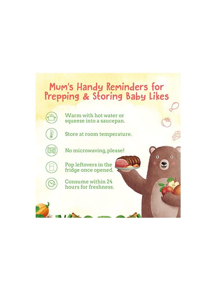 Babylikes - Halal Baby Puree Food Pouch - Butternut Squash, Rice and Lamb - 130 g - 6 Pcs - Image 5