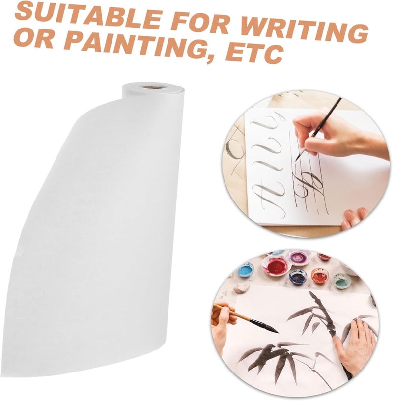 BATHVEVE 1Roll Thickened Xuan Paper for Painting and Calligraphy for Adults Versatile Rice Paper for Brush Watercolor and Ink Use Seamless Design for Easy Cutting - Image 3