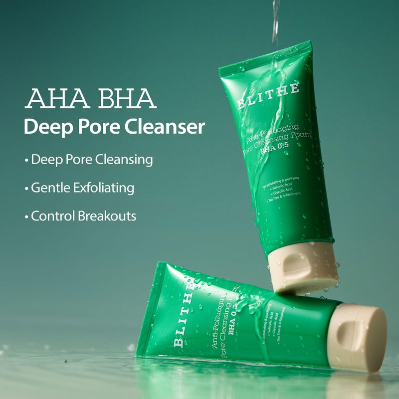 BLITHE AHA BHA Cleanser - Deep Pore Cleanser and Pore Minimizer, Exfoliant for Face, For Clogged Pores, 5.07 Fl Oz - Image 2