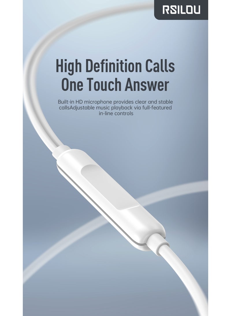 rsilou RSILOU Wired Earphones - 10MM Oversized Driver - Type C connector - Image 1