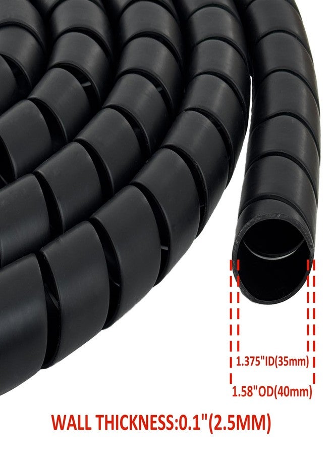 JIAXLTD Spiral Wrap Hose Cable Protector Safe Spiral Pre Cut Spiral Wrap 1.58" OD x 12' Pre-Cut Lengths Avoid Wear and Extend Hose Life Hydraulic Pneumatic Hoses Widely - Image 3