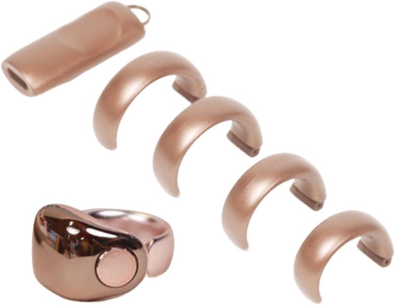 Smart Ring,Smart tasbih ring,Muslim Prayer,Counter,Prayer timing reminder,OLED display,IPX67 Waterproof,battery life can be up to 20 days,5 interchangeable rings (Rose gold) - Image 1