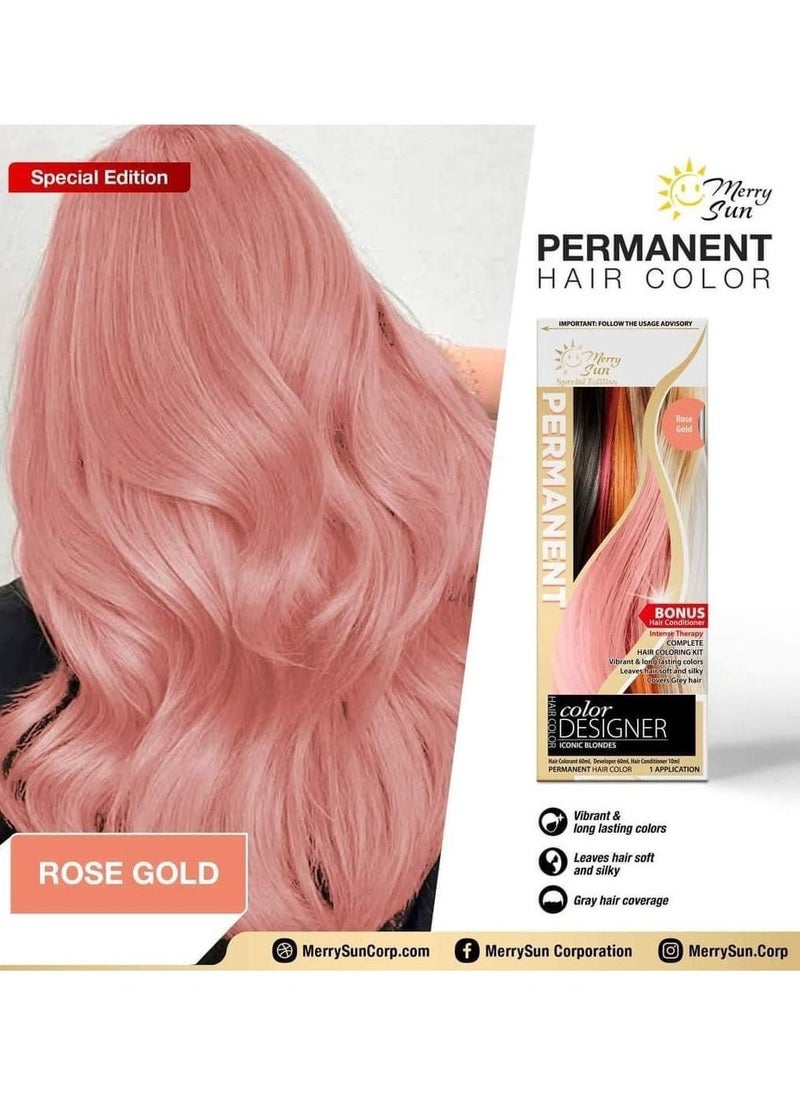 merry sun Rose Gold Hair Color 