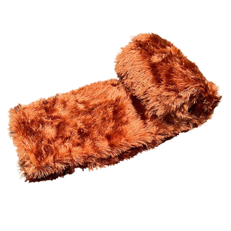 frilt 1/2 Meter Super Soft Fur Fabric for Photoshoot, Soft Toys, Costume, Decoration and Dress Making (Breadth 38 Inch and Length 32 Inch) (Dark Brown) - Image 1