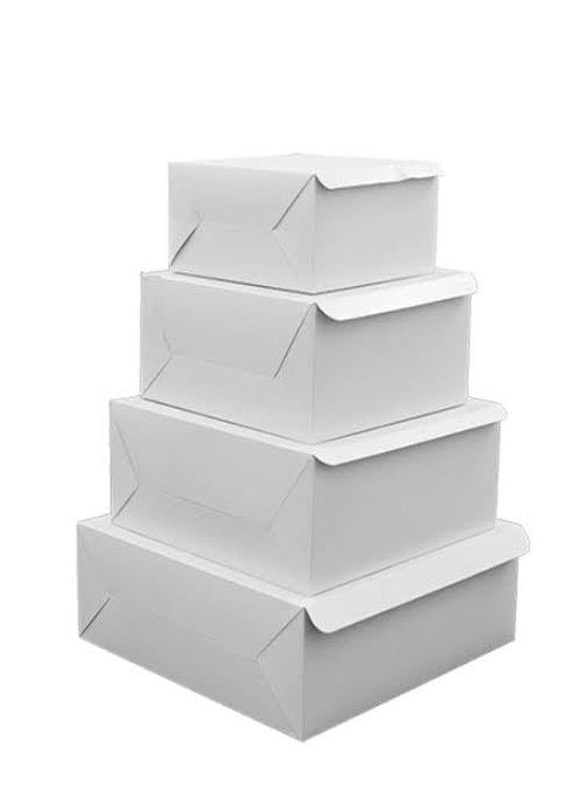 YNK White Cake Box 1kg (10x10x5) white - Pack of 25 - Image 5