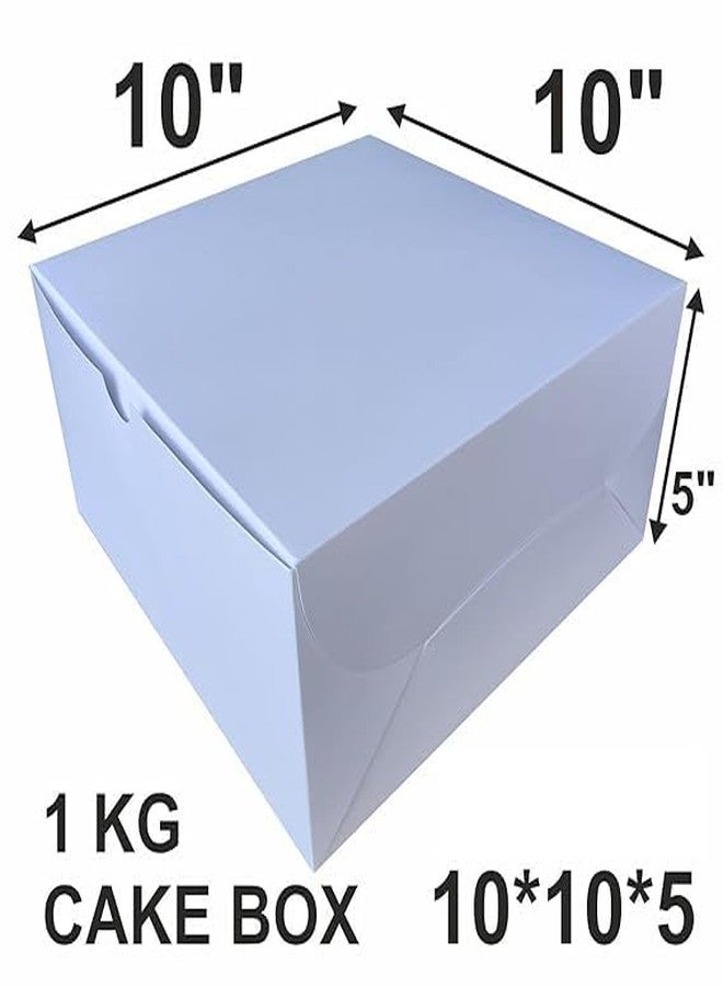 YNK White Cake Box 1kg (10x10x5) white - Pack of 25 - Image 2