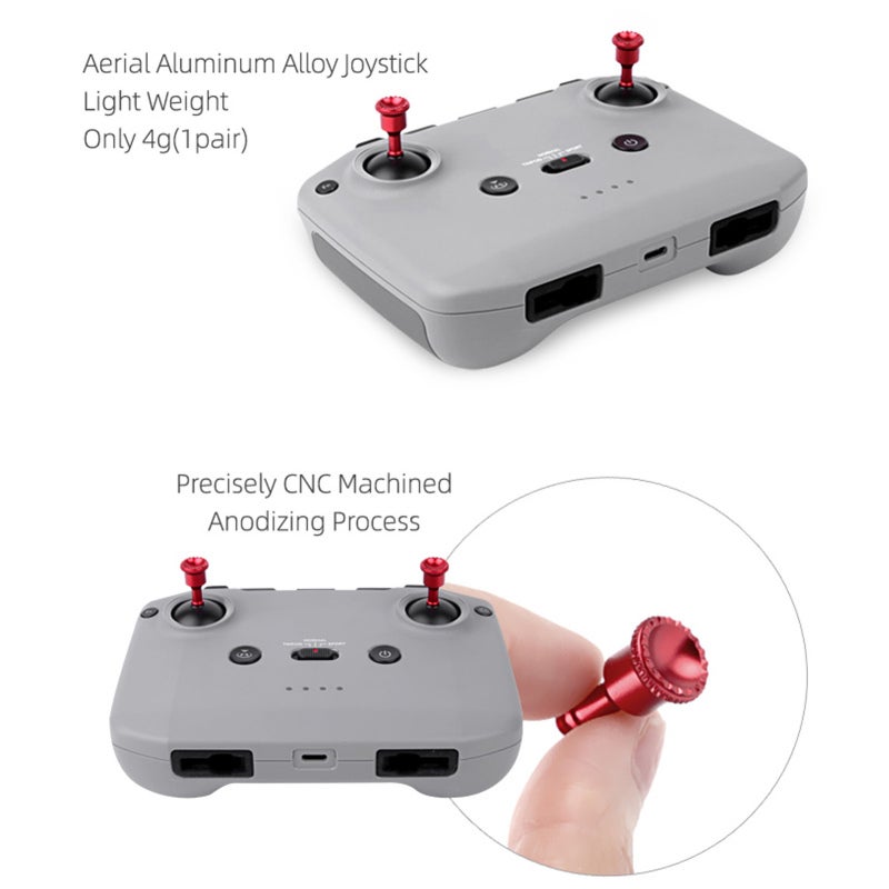 Remote Control Joystick Stick Compatible With DJI Air 2S Mavic Air 2 - Red PVC Waterproof Bag For Mavic 2 Mavic Pro Spark Phantom Inspire Series - Image 2