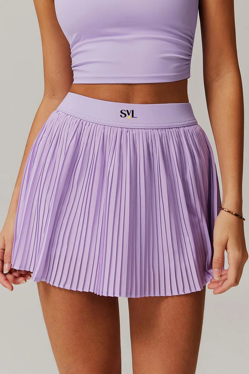 SVL High-Waist Skirt with Inner Shorts and Hidden Pocket - Lavender - SVL