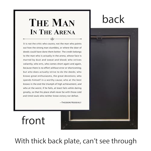 Howwii Inspirational Wall Art Office Decor The Man in the Arena Motivational Positive Quote Canvas Print Gift for Men&Women Framed Canvas Wall Decor 12”x16” - Image 4