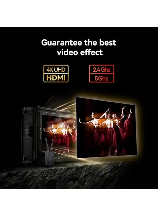 هولي لاند Hollyland Pyro H Wireless HDMI Video Transmission System, Auto Dual-Band Hopping, 4K30/1080p60 1300ft Los Range 60ms Latency, Smart Channel Scan, Up to 4 Receiver, UVC Live Stream (1TX+1RX) - Image 4