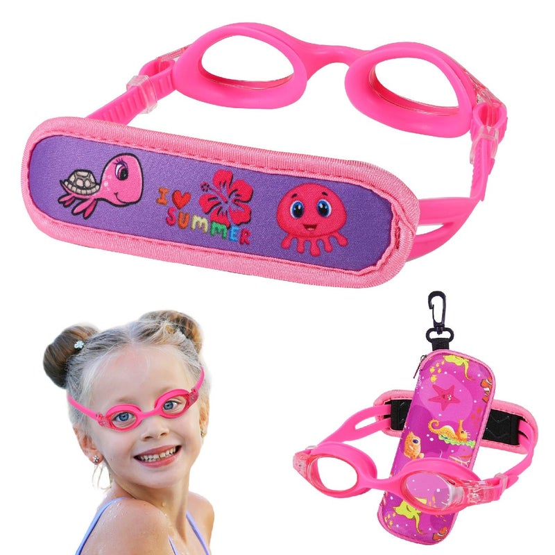 RUIGAO Kids Swim Goggles Age 2-6, Toddler Goggles No Hair Pull,UV Protection/Anti Fog/Padded HeadBand - Image 1