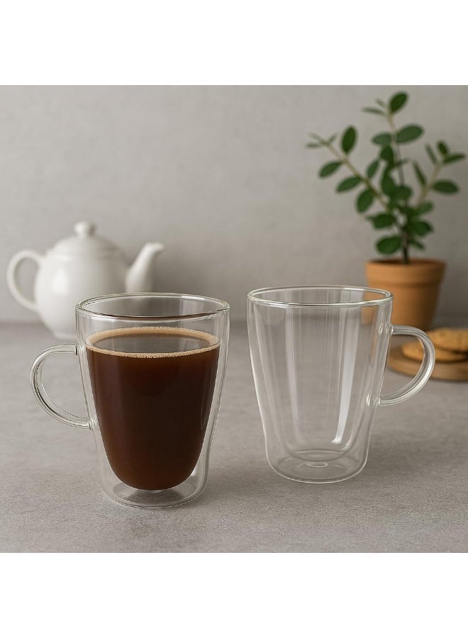 BS B&S Double Wall Glass Set of 2 – 320ml Insulated Coffee Glasses - Image 3