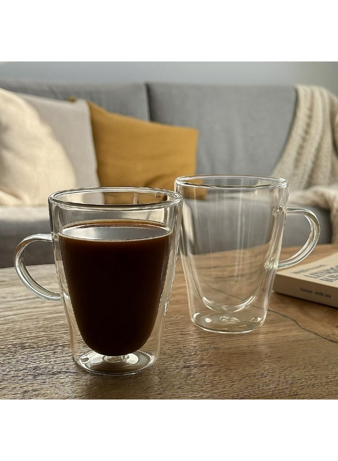 BS B&S Double Wall Glass Set of 2 – 320ml Insulated Coffee Glasses - Image 1