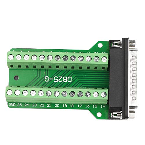 Futheda D-sub DB25 - G2 Male Port Breakout Board Connector Plug 25-pin 2-Row Male Port Solderless PCB Board RS232 to Terminal Signal Block Adapter with Thumb Screws - Image 2