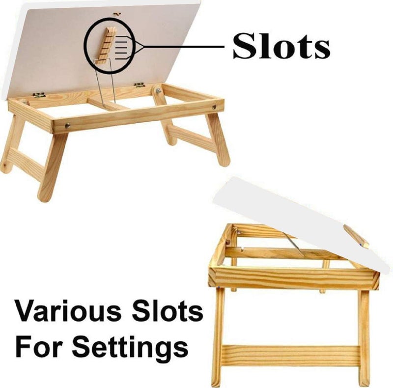 YAJNAS Portable Whiteboard Study Table Laptop Desk Height Adjustable | Premium Wooden 2 in 1 White Board & Study Table | Lap Bed Table for Kids & Adults | Home Office Online Classes Presentation - Image 2
