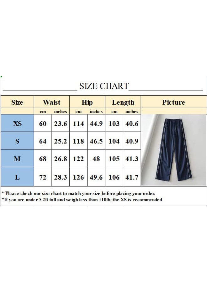 XPONNI Track Pants Women Baggy Pants Y2k Pants Parachute Pants for Women Y2K Clothing (Navy,XS,X-Small)  - Image 3