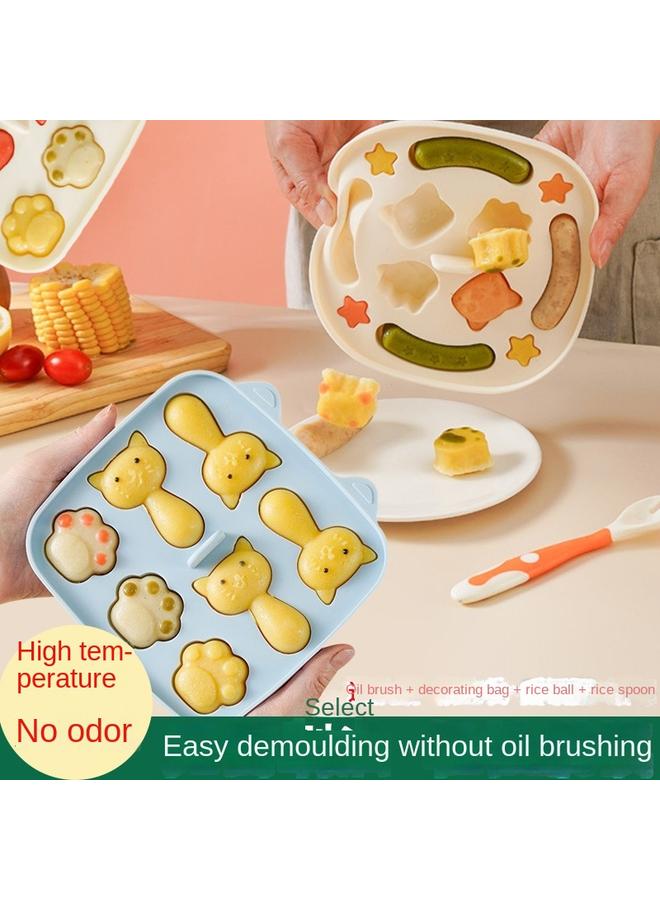 Bluejw Baby Food Supplemented Steamed Cake Mold Food Grade Baby Rice Cake Children's Sausage High Temperature Resistant Steamed Complete Baking Tools - Image 2