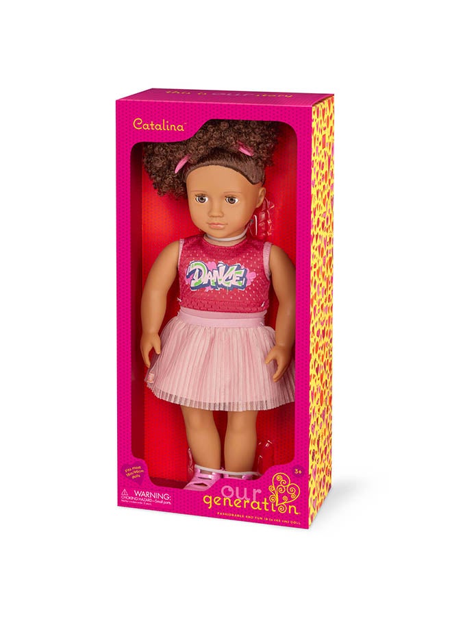 Our Generation Fashionable 18-inch Girl Doll with Hip Hop Ballerina Outfit, Gifting Toys, Age 6+ years, Character-Catalina - Image 1