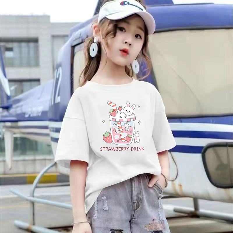 2149# Children'S Wear 100 Cotton Short-Sleeved T-Shirt 2025 Casual Children'S Casual All-Match Base Shirt Trendy - Image 5