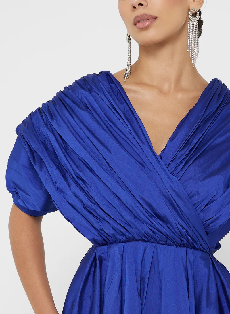 نمشي x Drape A-line Ball Gown With Puff Sleeves