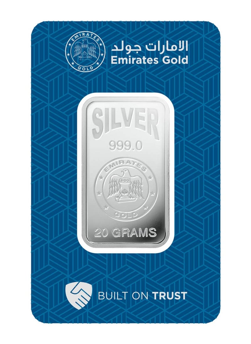 Emirates Gold Emirates | 20g Pure Silver Bar 999 - 20 Grams  - Image 1
