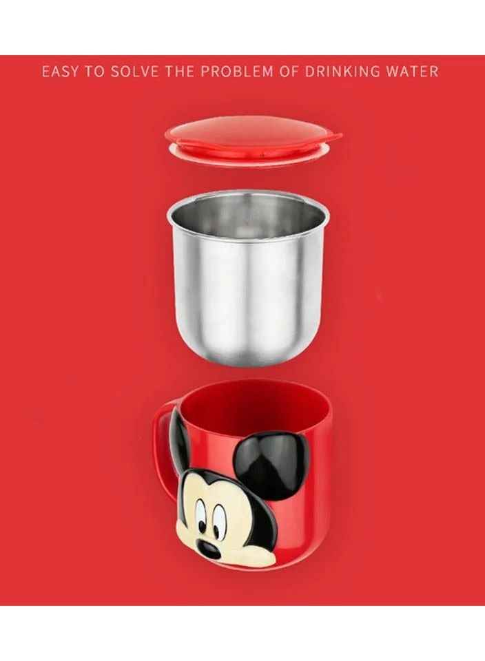 Disney 1pc 3D Cartoon Character Kids Drink Water Cup Stainless Steel 280ml ( Mickey )  - Image 4