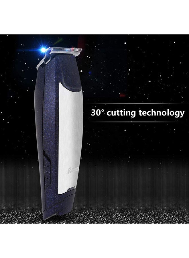 Kemei KM-5021 3 In 1 Rechargeable Trimmer & Clipper Blue/Silver 18.2 x 6 x 14cm - Image 3