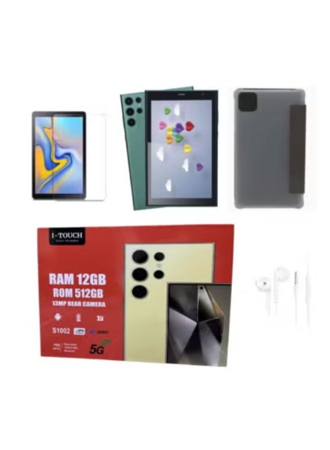 I-TOUCH ITouch Smart Tablet S1002 10.1-Inch Android 13 Tab – Ultra-Fast MAL400 Processor, 12GB RAM & 512GB ROM for Powerful Multitasking – Dual SIM LTE + 5G Wi-Fi – 10000mAh Battery for All-Day Use – Includes PU Protective Cover – Sleek Black Design – Ideal for Students, Professionals & Media Lovers - Image 2